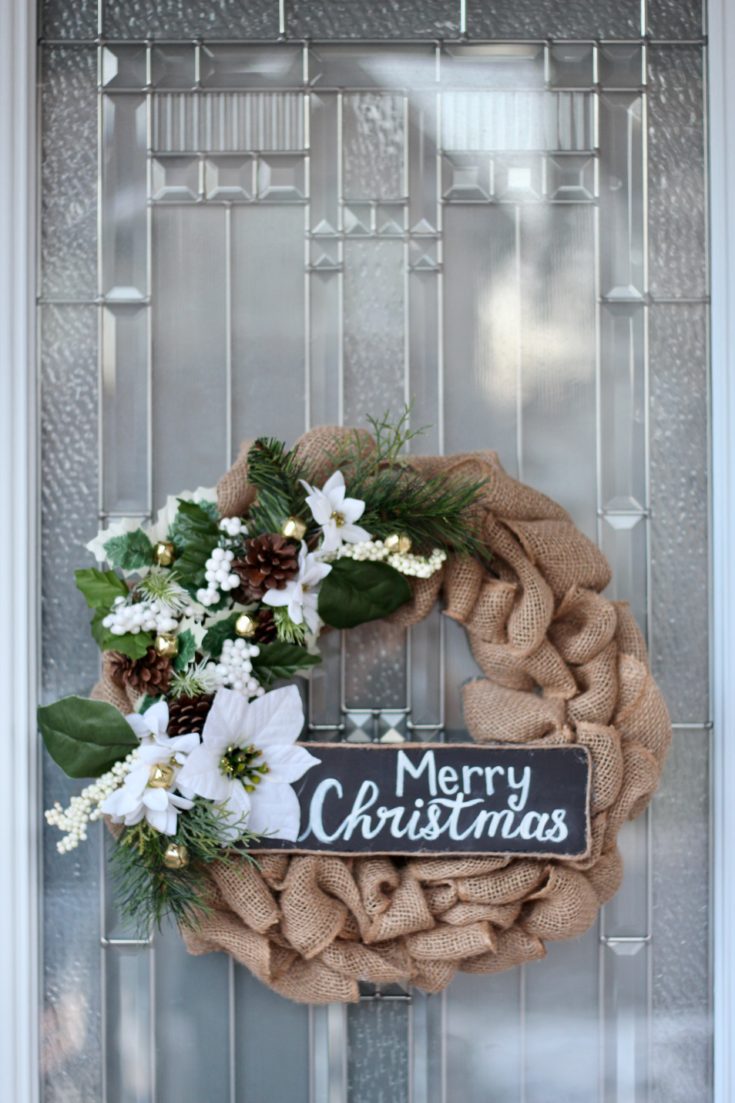 christmas burlap wreath