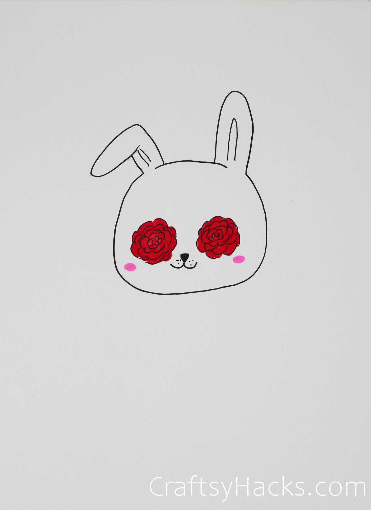 bunny with rose eyes