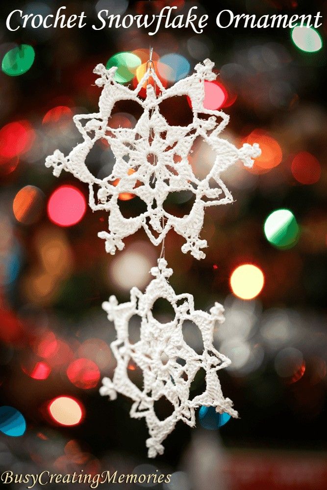 christmas crochet snowflake ornament