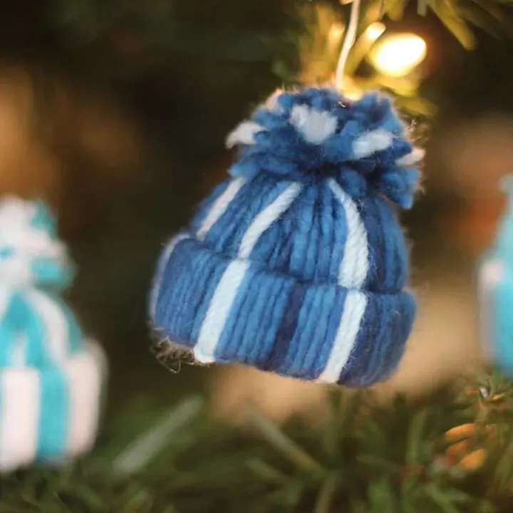 yarn hat holiday ornaments