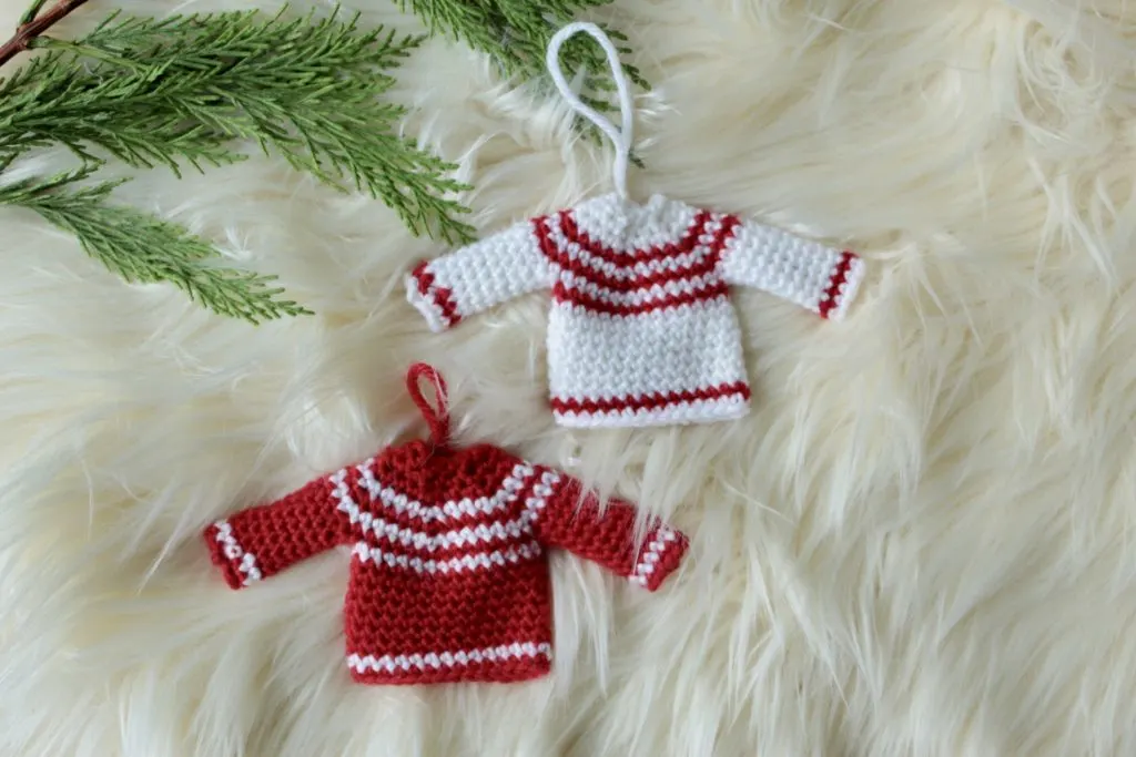 christmas crochet jumper ornaments