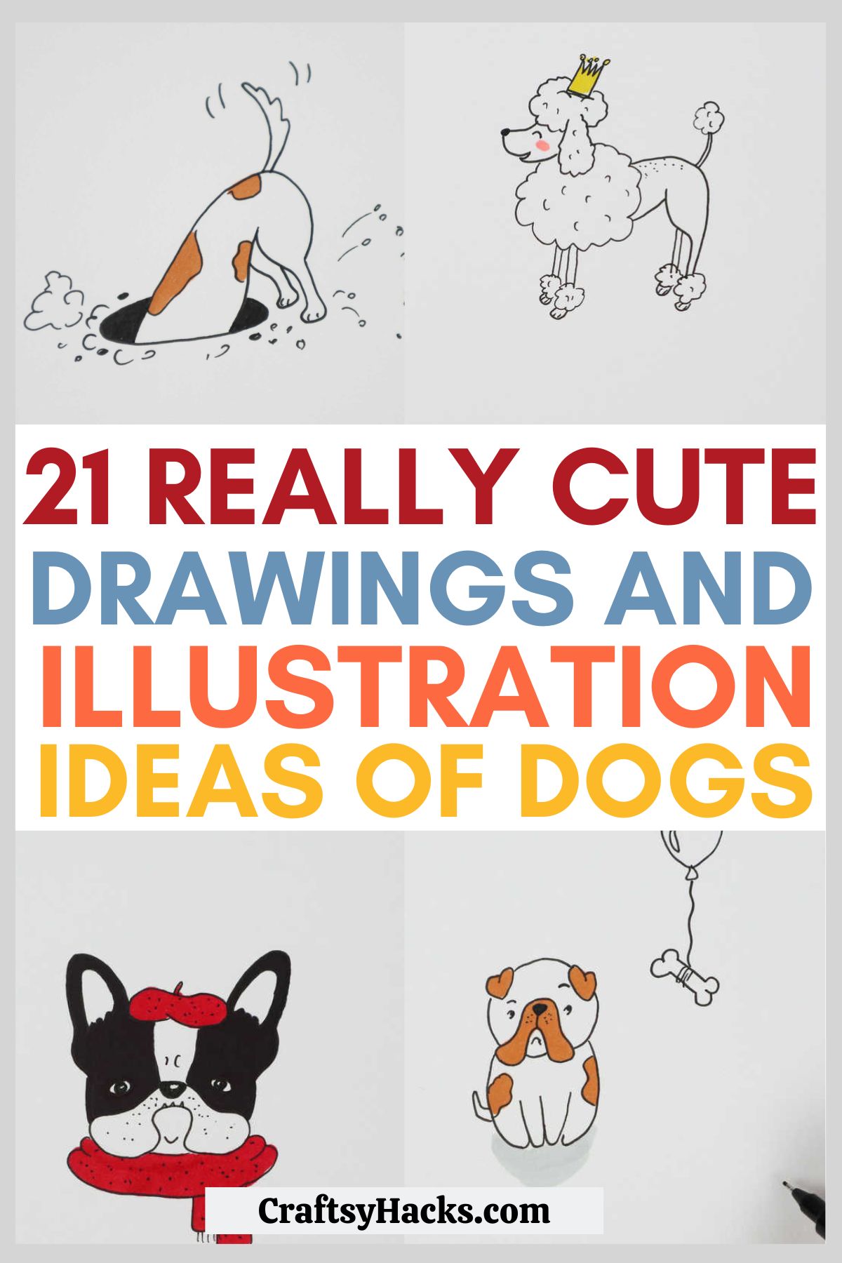 drawing ideas of dogs