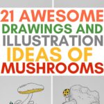 mushroom drawing ideas