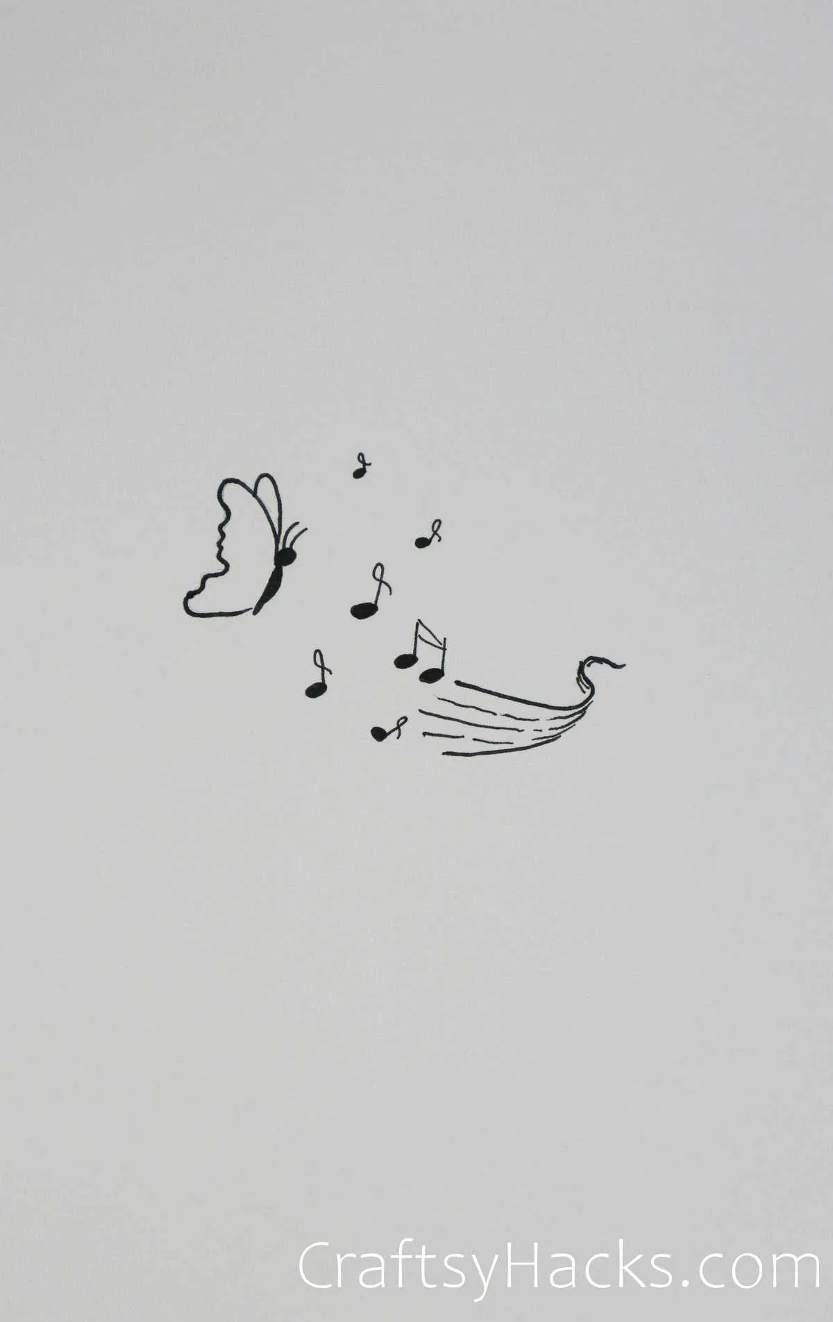 butterfly music drawing